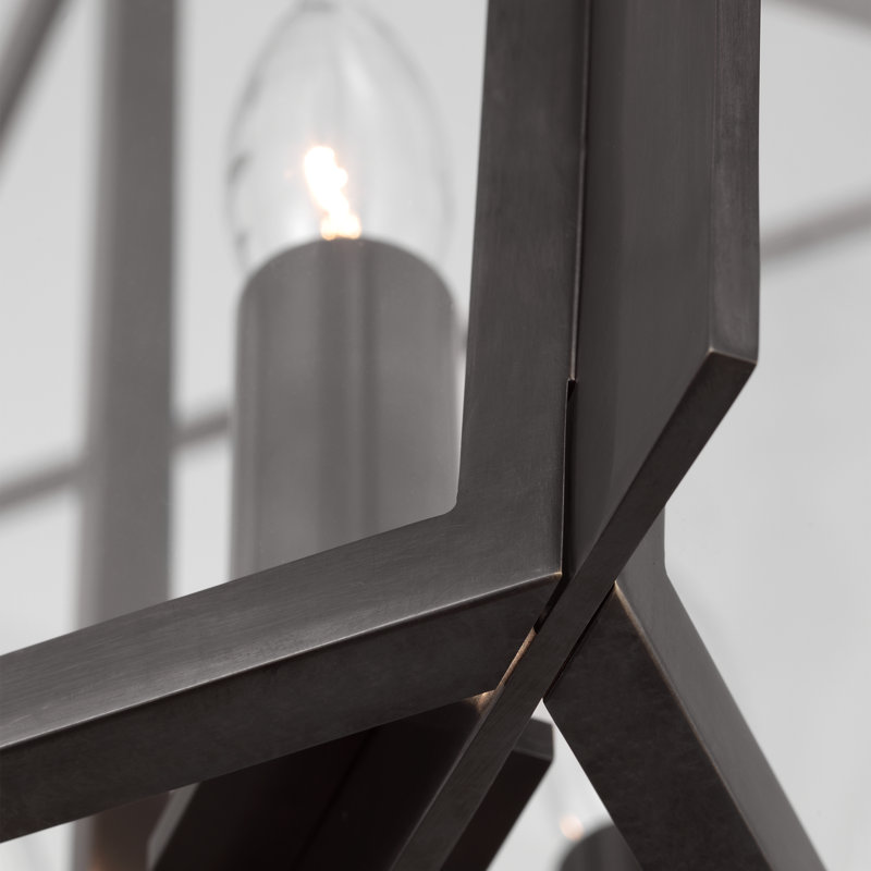 Palais 4 - Light Chandelier, Bronze, 22.25" H x 15" W x 15" D