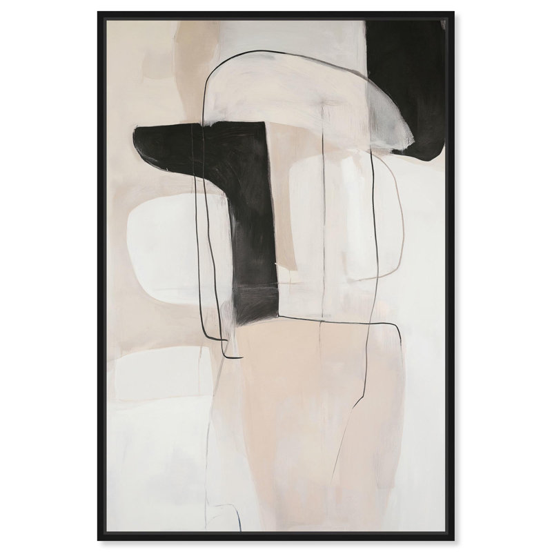 «Geometric Essence Canvas» par Art Remedy, H 16 po x l 11 po, Cadre noir