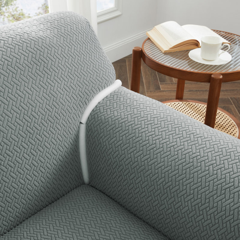 High Quality Stretchable Spandex Sofa Cover , Grey, 179cm H x 165cm W x 7cm D