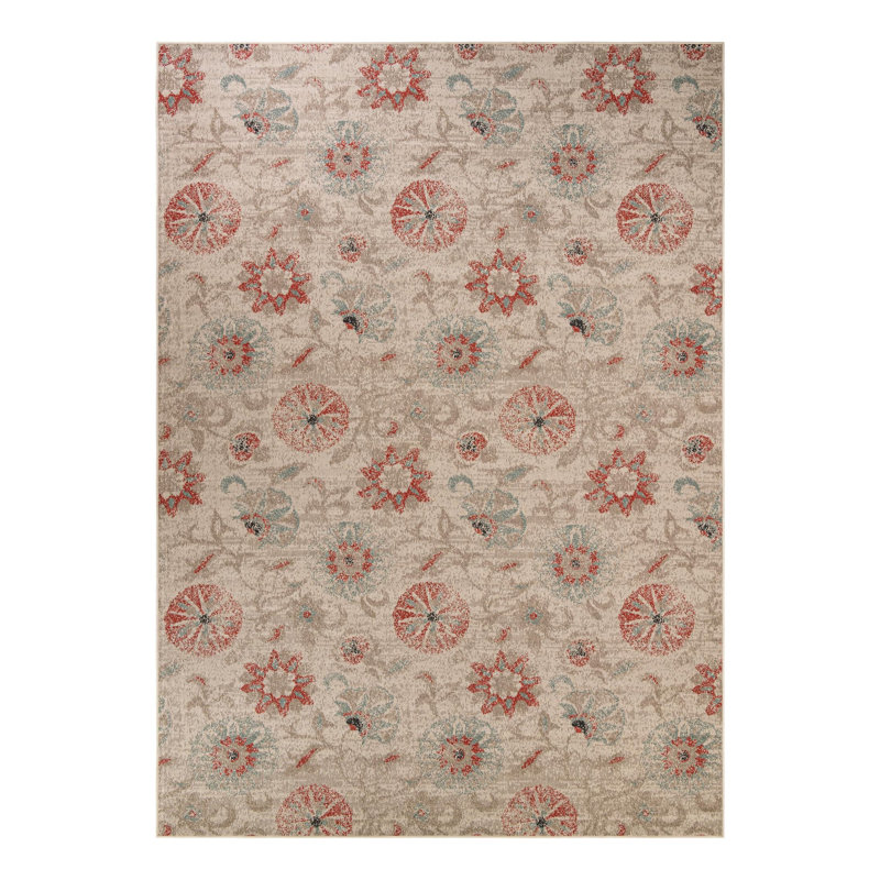 Indoor/Outdoor Botanical Area Rug, Rectangle 10' x 14'2"