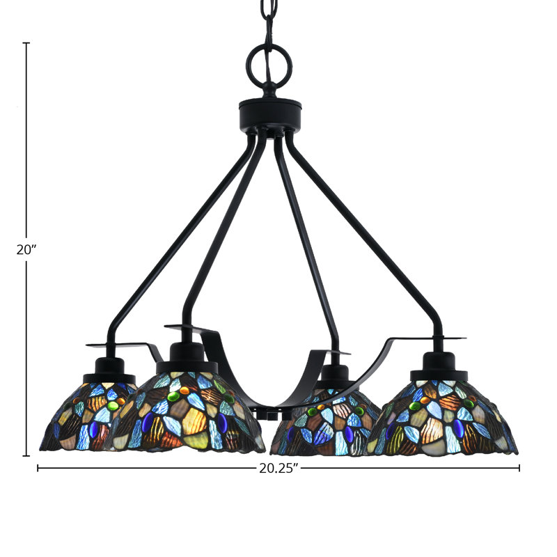 Lustre 4 lumières Odyssey Downlight, Noir mat