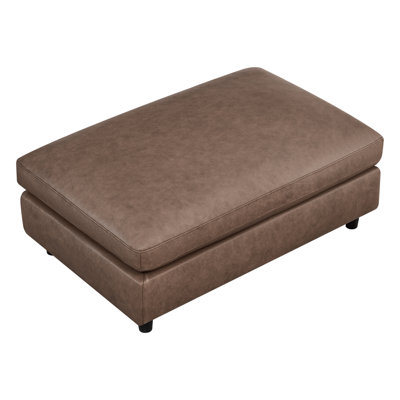Fleetwood 45" Genuine Leather Rectangle Ottoman