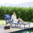 Folding Lounge Chair W/ Reclining Back, Gray-57008543