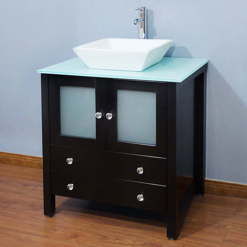Ensemble de meuble-lavabo simple 30 po Damariae, Noir