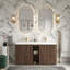 Grand lavabo de salle de bain indépendant, lavabo blanc intégré-195983427-195983436