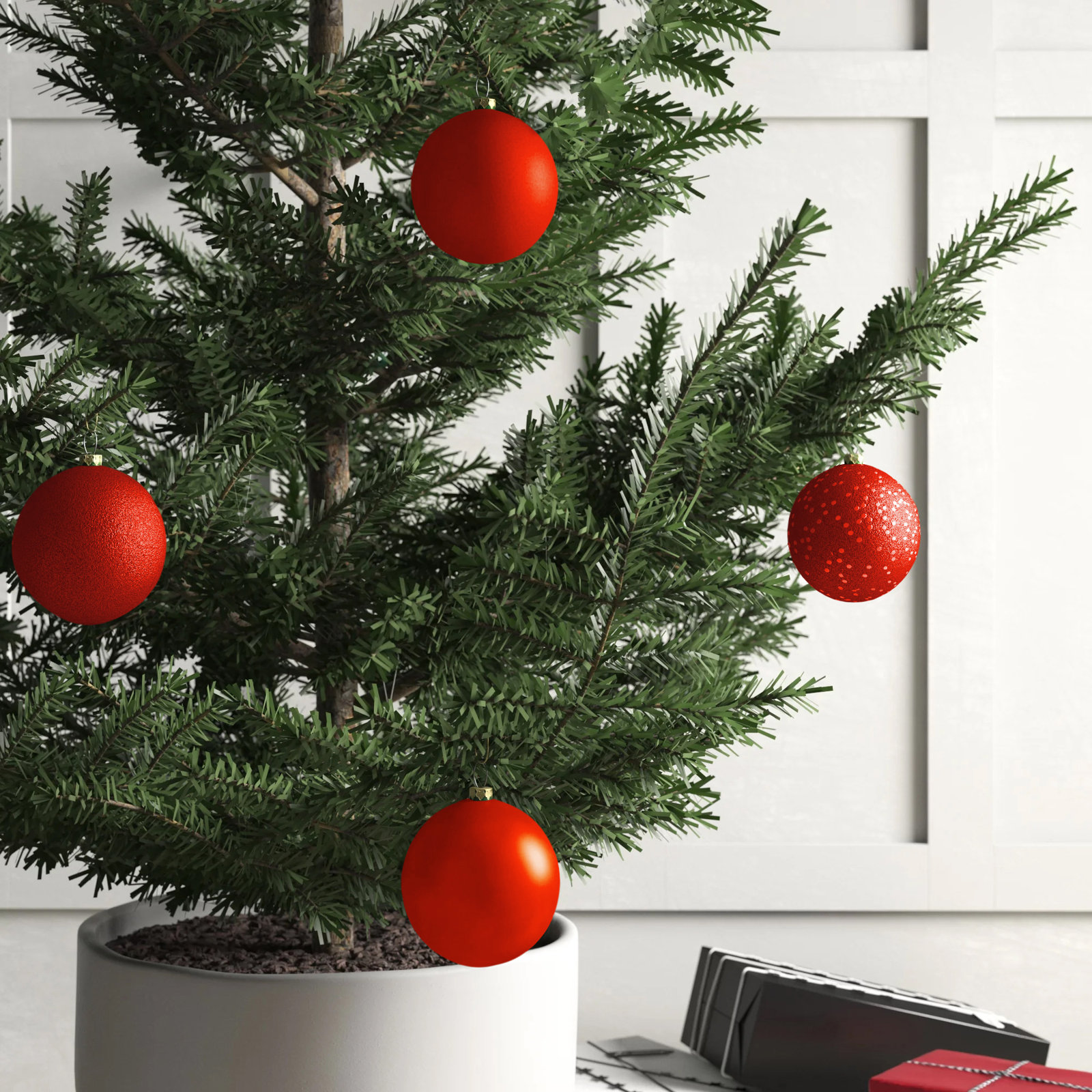 2" Shatterproof Bauble, Red