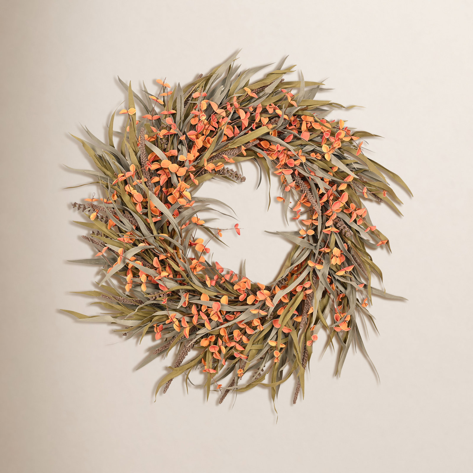 24" Handcrafted Eucalyptus Thanksgiving Wreath