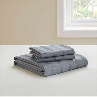 3-Piece Woven Striped Duvet Set