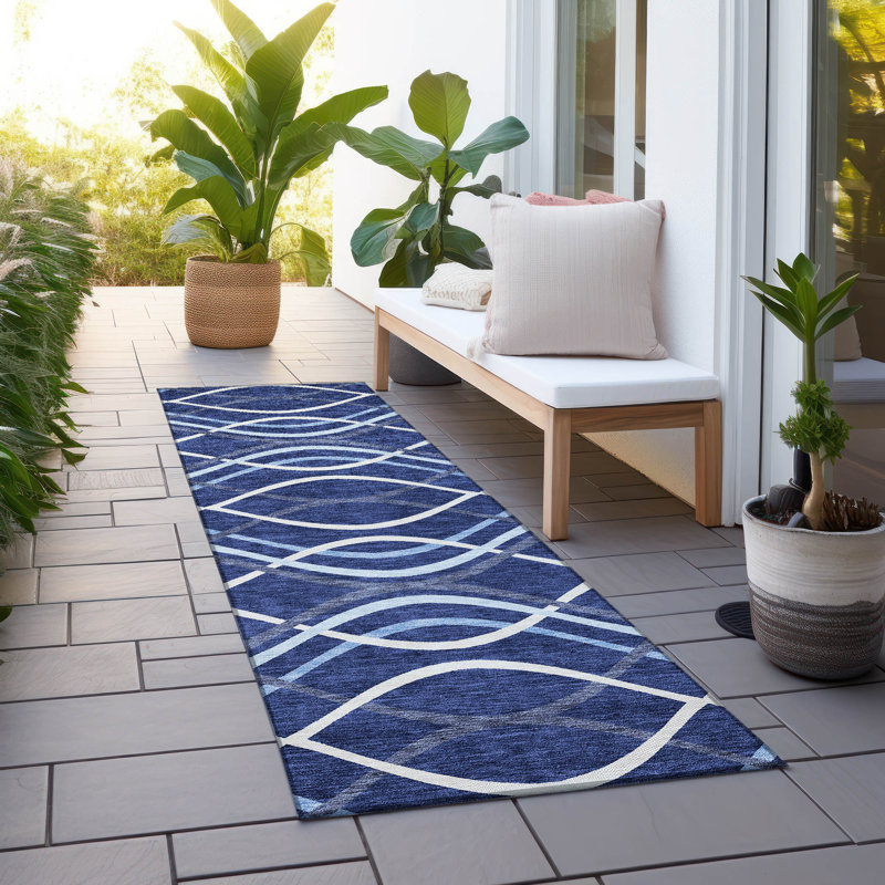 Lamanna Washable Abstract Indoor / Outdoor Rug, Runner 2'3" x 7'6"