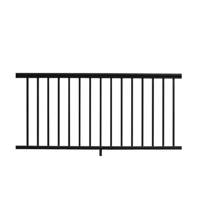 Allure 6 ft. x 36 in. Black Aluminum Pre-Assembled Railing Kit