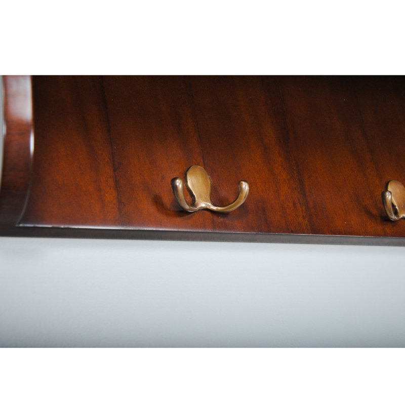 Solid Wood Wall 4 - Hook Wall Mounted Coat Rack