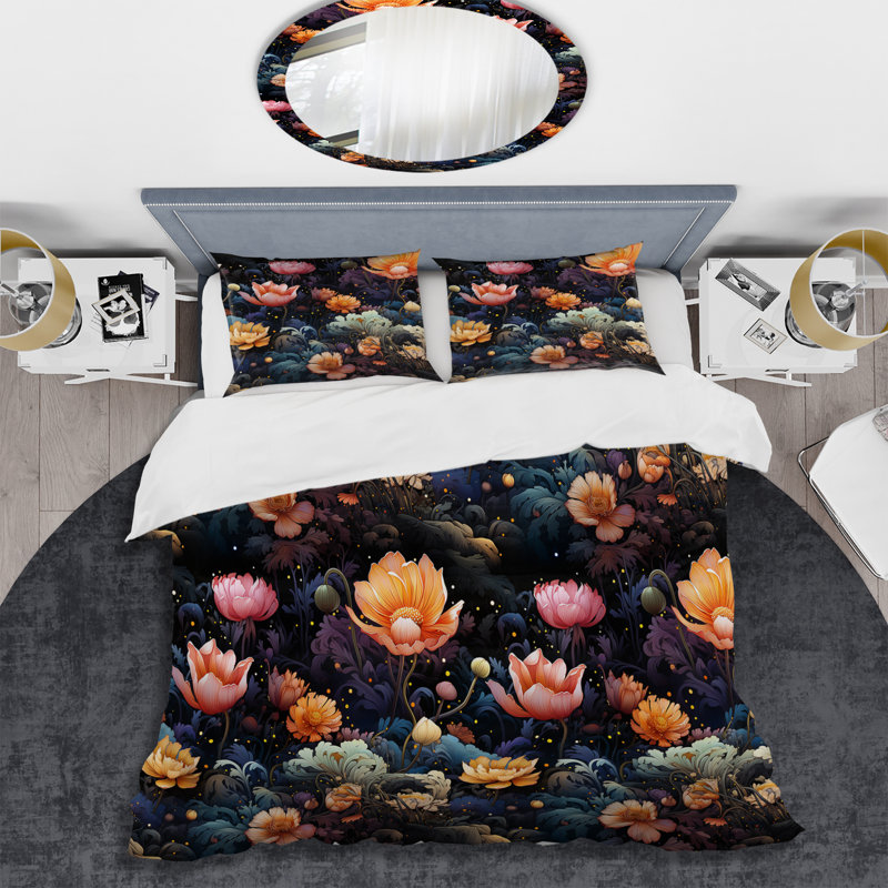 Ensemble de housse de couette Mauchi, Housse de couette simple + 1 taie décorative stan