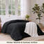 Insert de couette en duvet synthétique à motif de carrés - noir, édredon toutes saisons-101518298-101820269