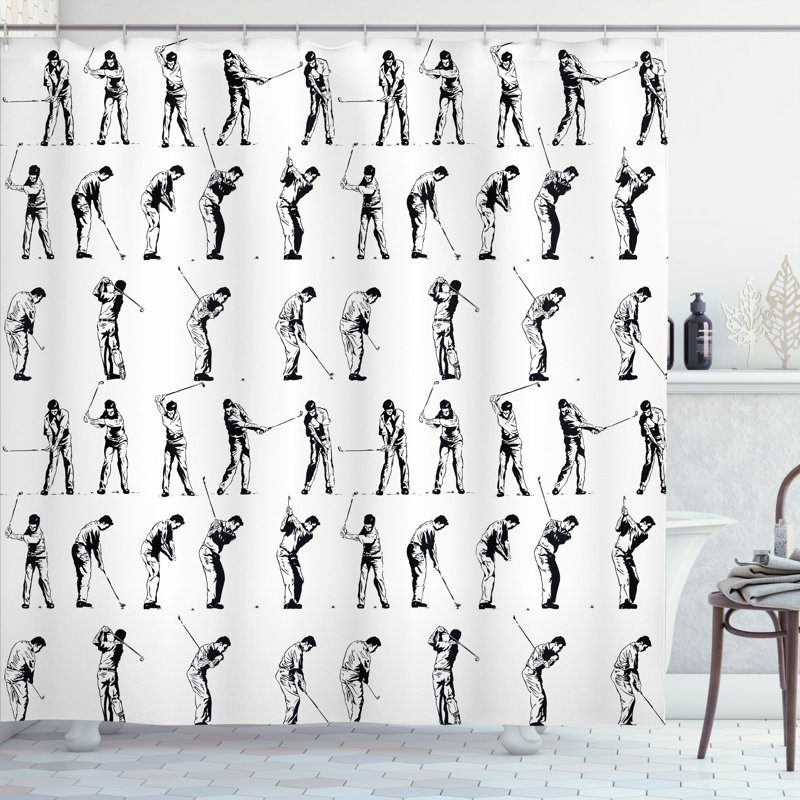 Shower Curtain with Hooks Included, 84"H x 69"W
