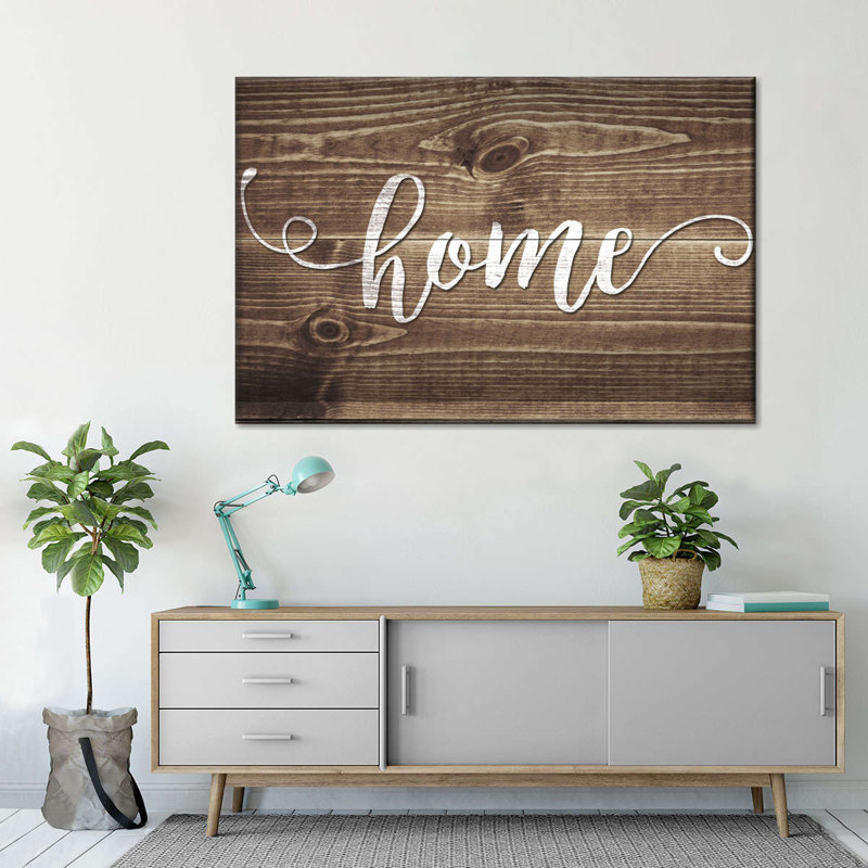Home Typography Canvas Print, 32" H x 48" W x 1.25" D