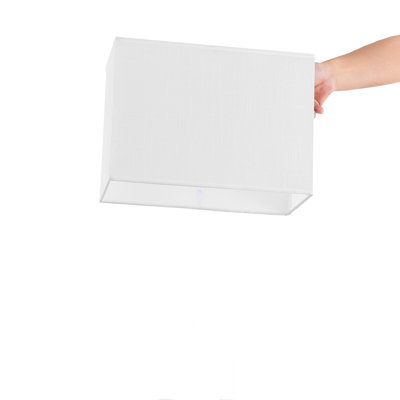Abat-jour blanc rectangulaire