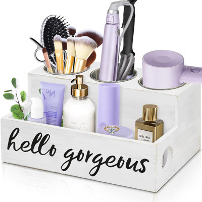 Porte-séchoir à cheveux, porte-séchoir à outils de comptoir, organisateur d'accessoires de cheveux pour fournitures de décoration de salle de bain