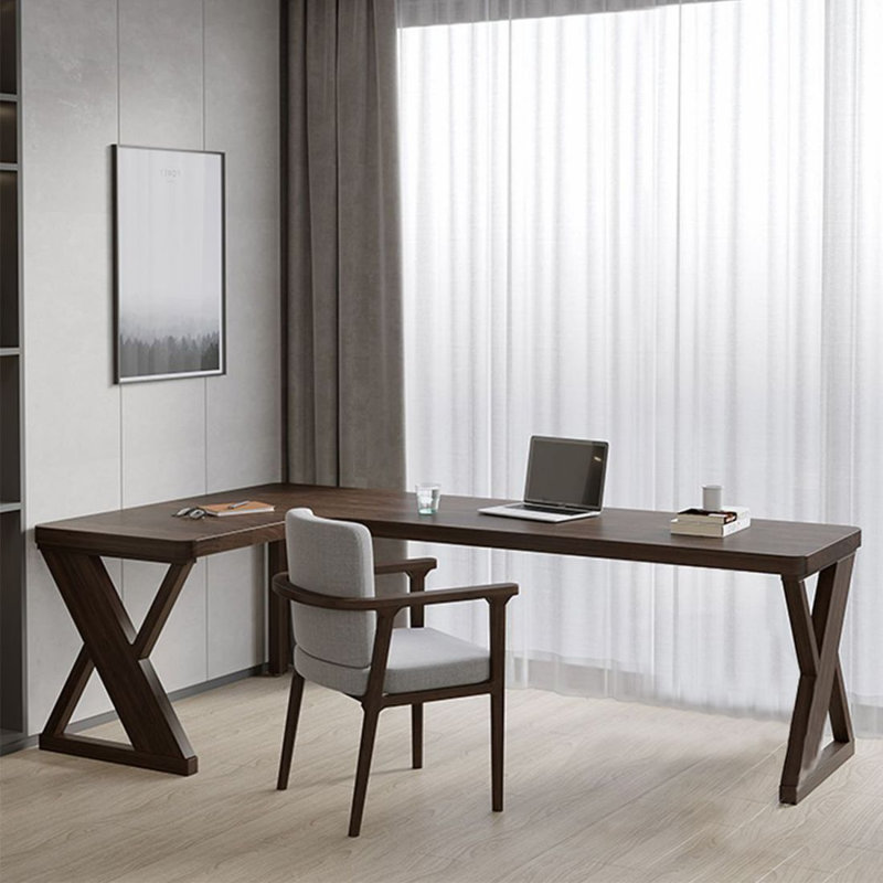 Bureau d'écriture Brownness, Retour à gauche, 29.53" H x 55.12" W x 47.24" D