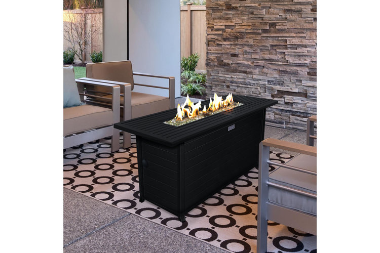 Sunbeam Aluminum Propane/Natural Gas Fire Pit Table
