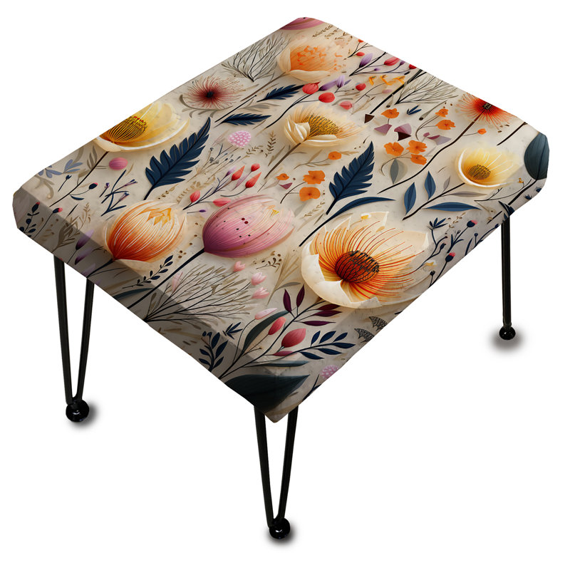 Wild Foliage Botanical Pattern - Botanical Rectangle Ottoman