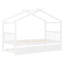Lit simple en bois avec lit gigogne simple, blanc-1859565286