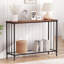 41.5" Console Table, Sofa Tables Narrow Entryway Table with Glass Shelf