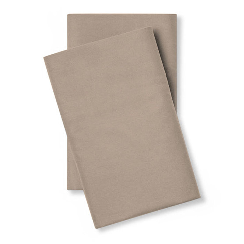 100% Cotton Percale - Set of 2, California King, Sandy Taupe