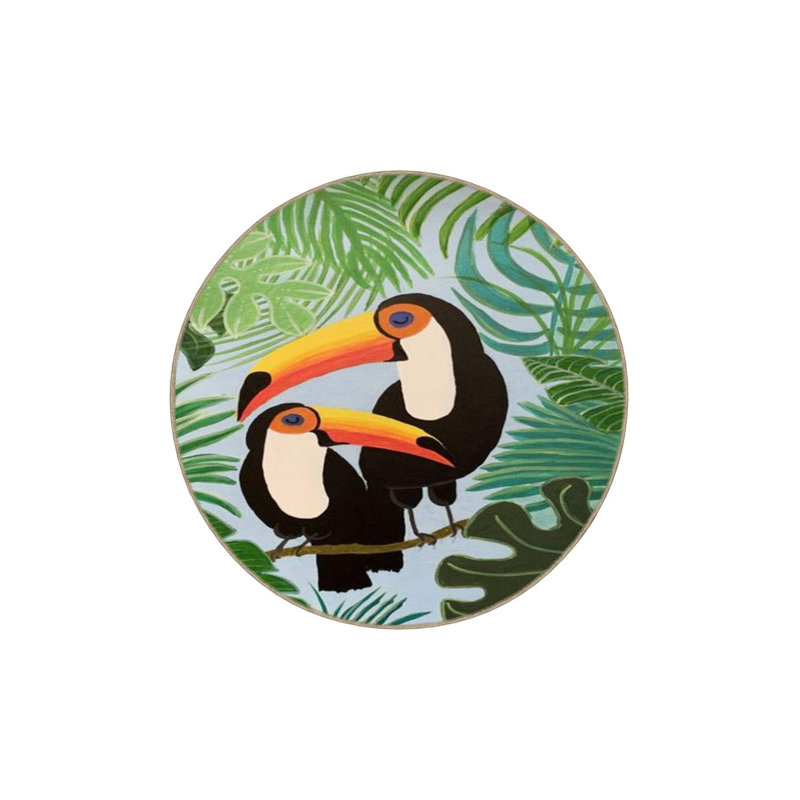Tapis vert tissé vert, Sous-tapis carré 4 pi 11 po inclus