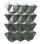 Huge Diamond 3" x 3" Metal Mosaic Tile in Gray