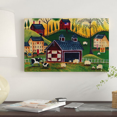 " Sunrise Red Quilt Barn " by Cheryl Bartley
