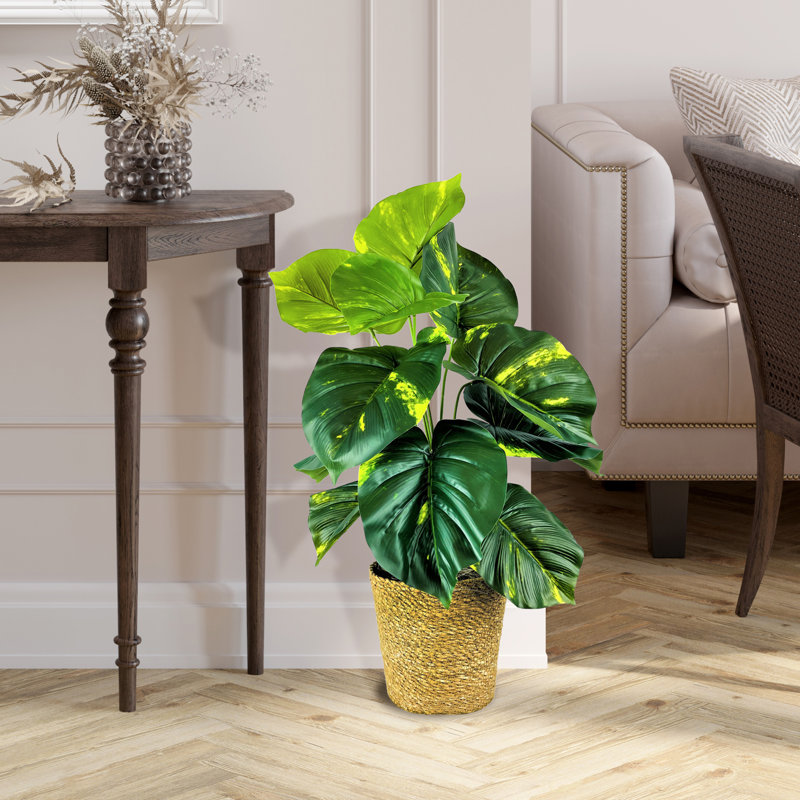 Plante artificielle en panier 30 po
