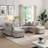 Chenille With Square Arms Sofa-304612022