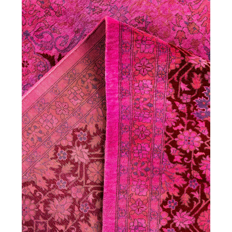 Overdyed One-of-a-Kind 9' 1" X 18' 10" Hand Knotted Area Rug