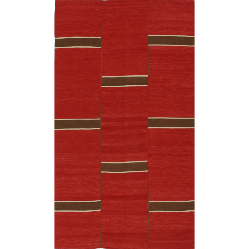 Geometric Area Rug in Red