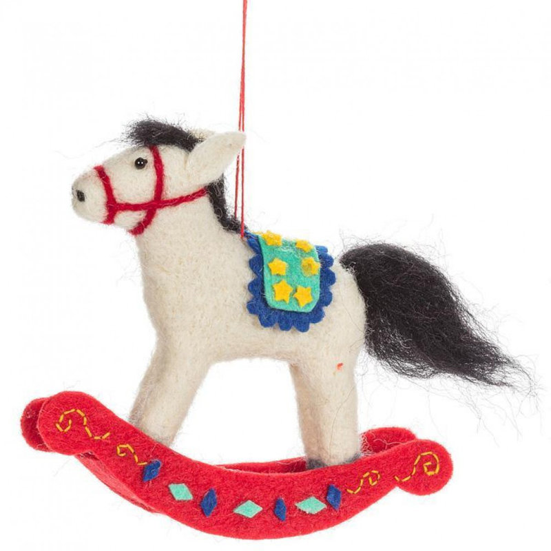 Ornement cheval à bascule
