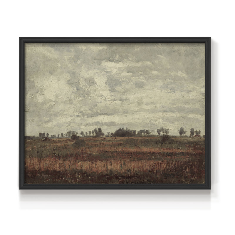 Paysages rétro-DCxxxi-impression encadrée - réversible, H 11 po x l 14 po, Noir