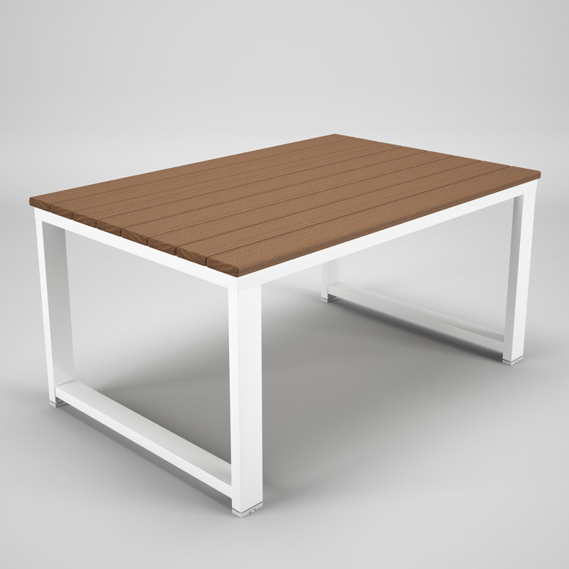 Townsend Rectangular Outdoor Patio Coffee Table, Brown