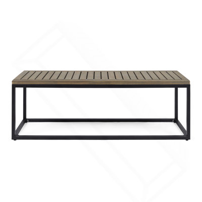 Banc industriel en bois et métal