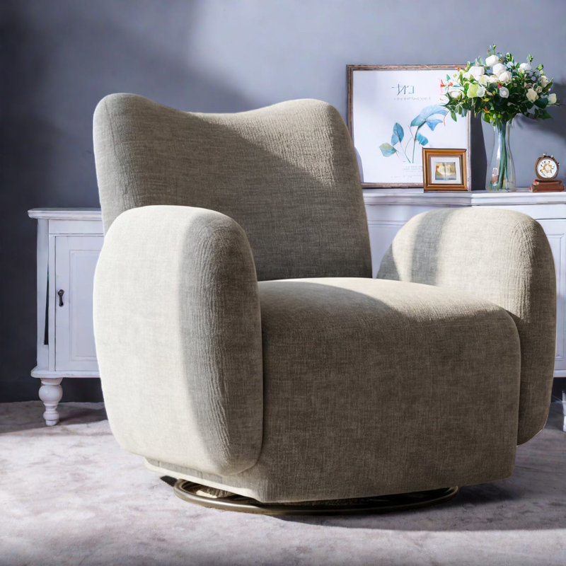 Chaises d'appoint pivotantes, tissu gris foncé, siège compact et moderne