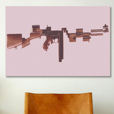 Mugshot Gangster's Toy (Machine Gun) Graphic Art on Canvas