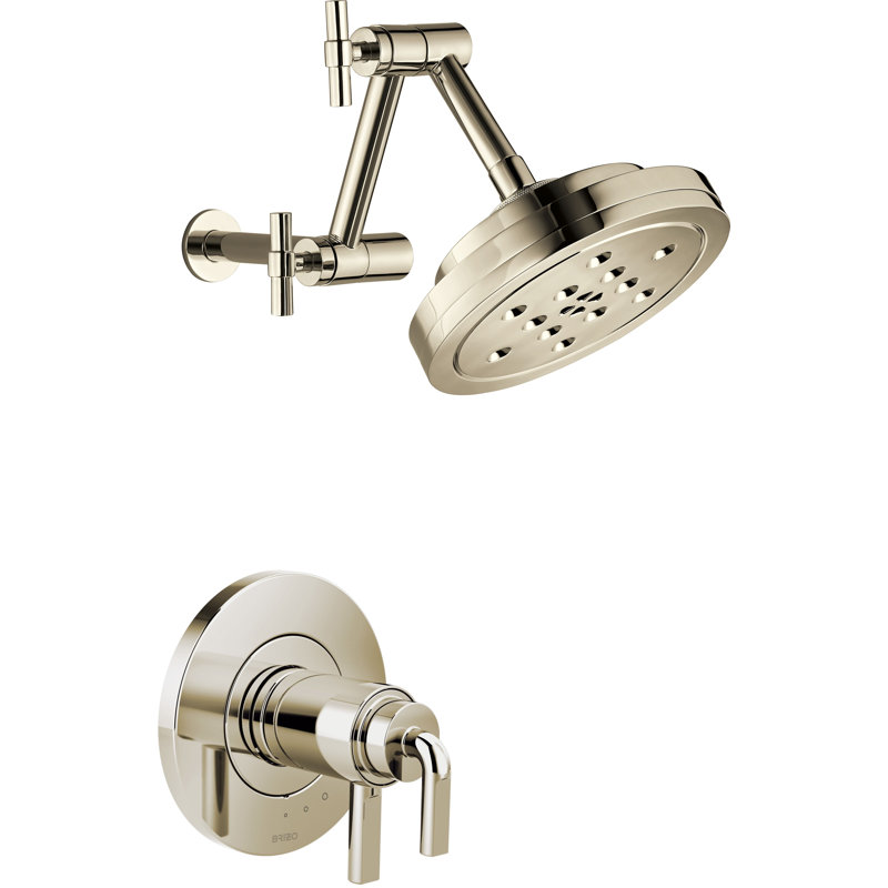 Litze® TempAssure® Thermostatic Shower Only, Polished Nickel, Notch Lever Handle
