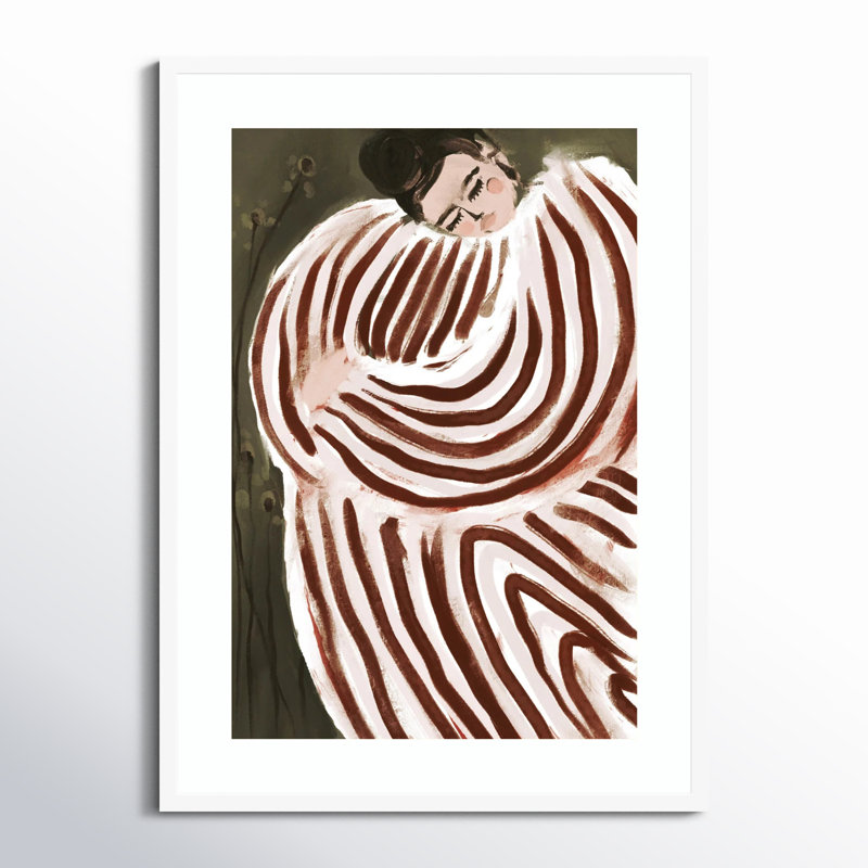 «Galya Sleeping Princess» par Treechild, impression sur bois encadrée, Blanc, H 33 po x l 24 po