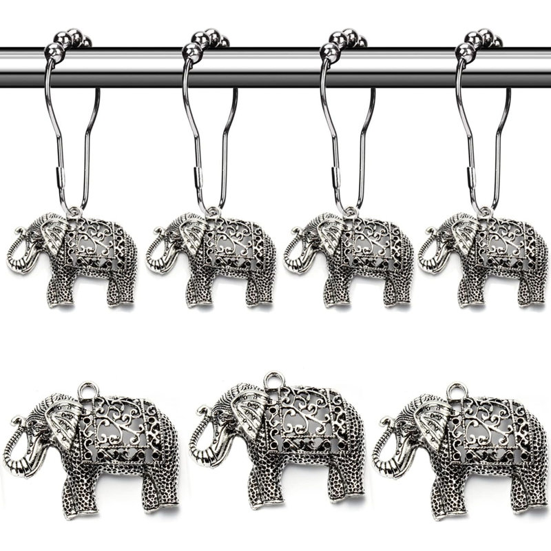 Anneaux de rideau de douche Elephant