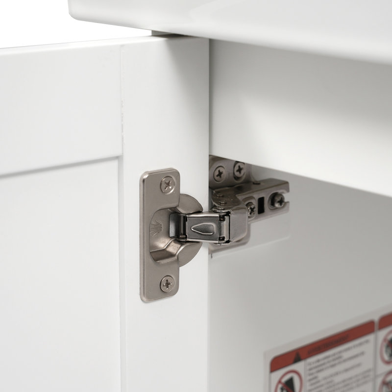 Meuble-lavabo 20,3 po avec comptoir en céramique, Blanc
