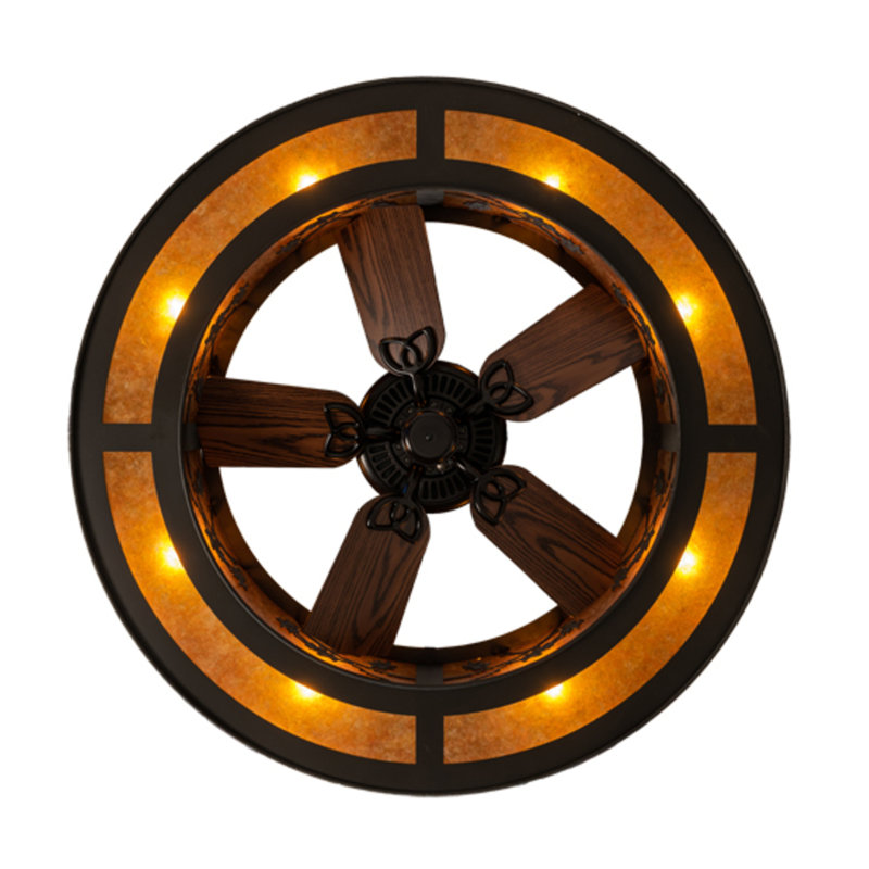 Oak Leaf And Acorn Downrod Ceiling Fan