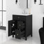 Meuble-lavabo autoportant de 24 po avec plateau en céramique intégré-1165851255