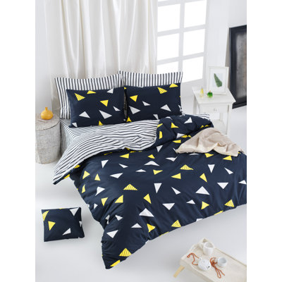 Cotton Geometric Shapes Duvet Cover
