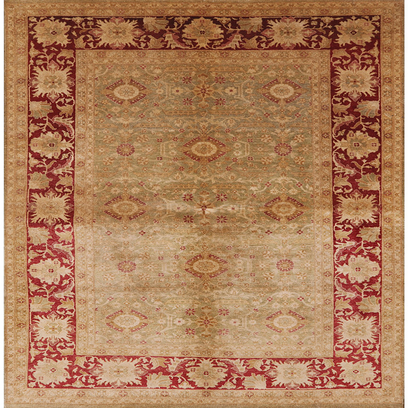 Tapis oriental ivoire / brun clair Roir, Carré 6 pi