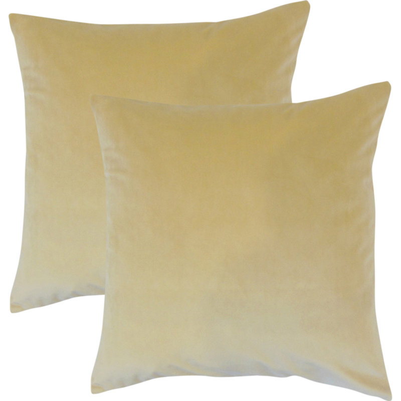 Theriault Solid Cotton Throw Pillow, Sand