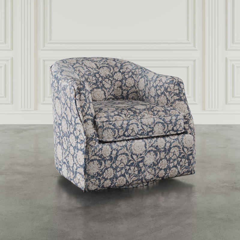 Fauteuil pivotant rembourré Lottie, Blue